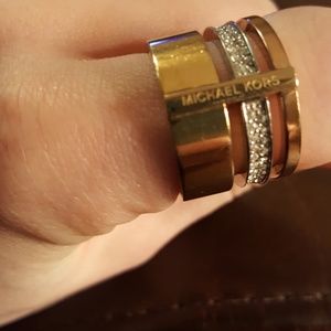 Michael Kors triple stacked ring